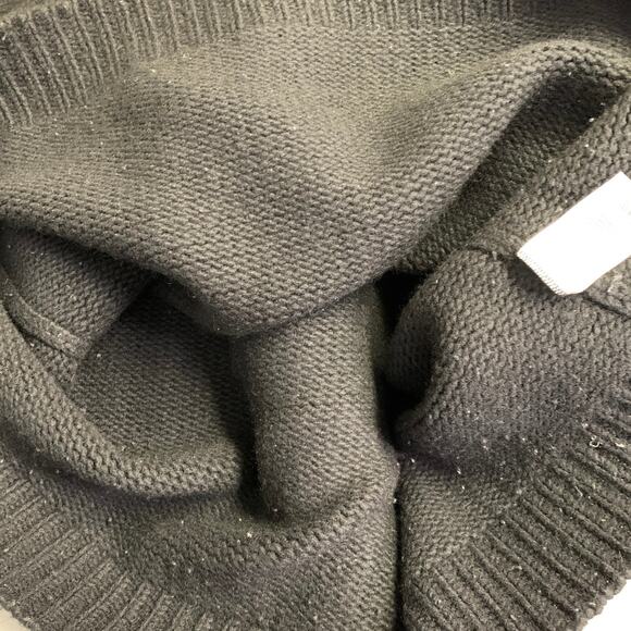 THE ROW Size L Black Cashmere Knit Raglan Sleeves Crew Neck Sweater - Picture 10 of 10